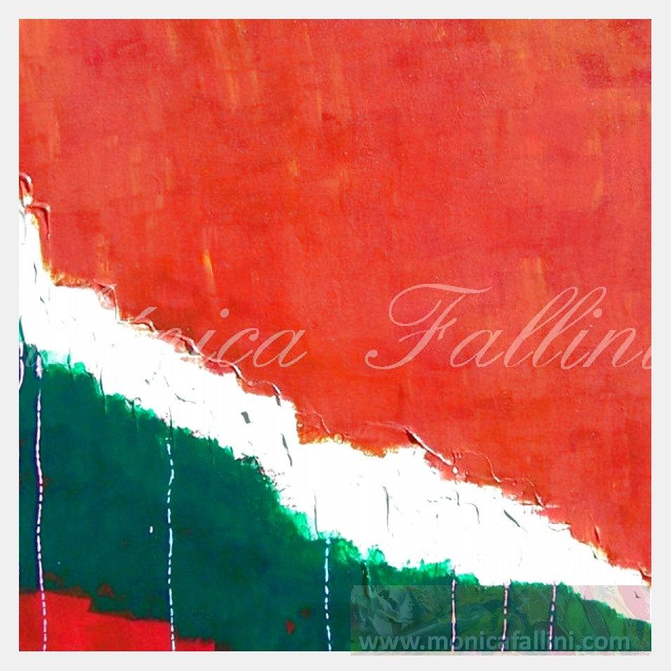 Painting titled 'Escalera al mar. Stairway to the sea' by Monica Fallini
