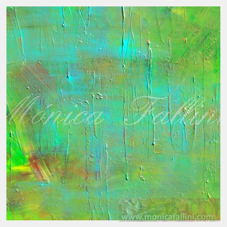 Painting titled 'Hidden forest, abstraction' by Monica Fallini