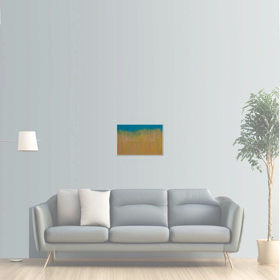 Painting titled 'Hidden pastures, abstraction' by Monica Fallini