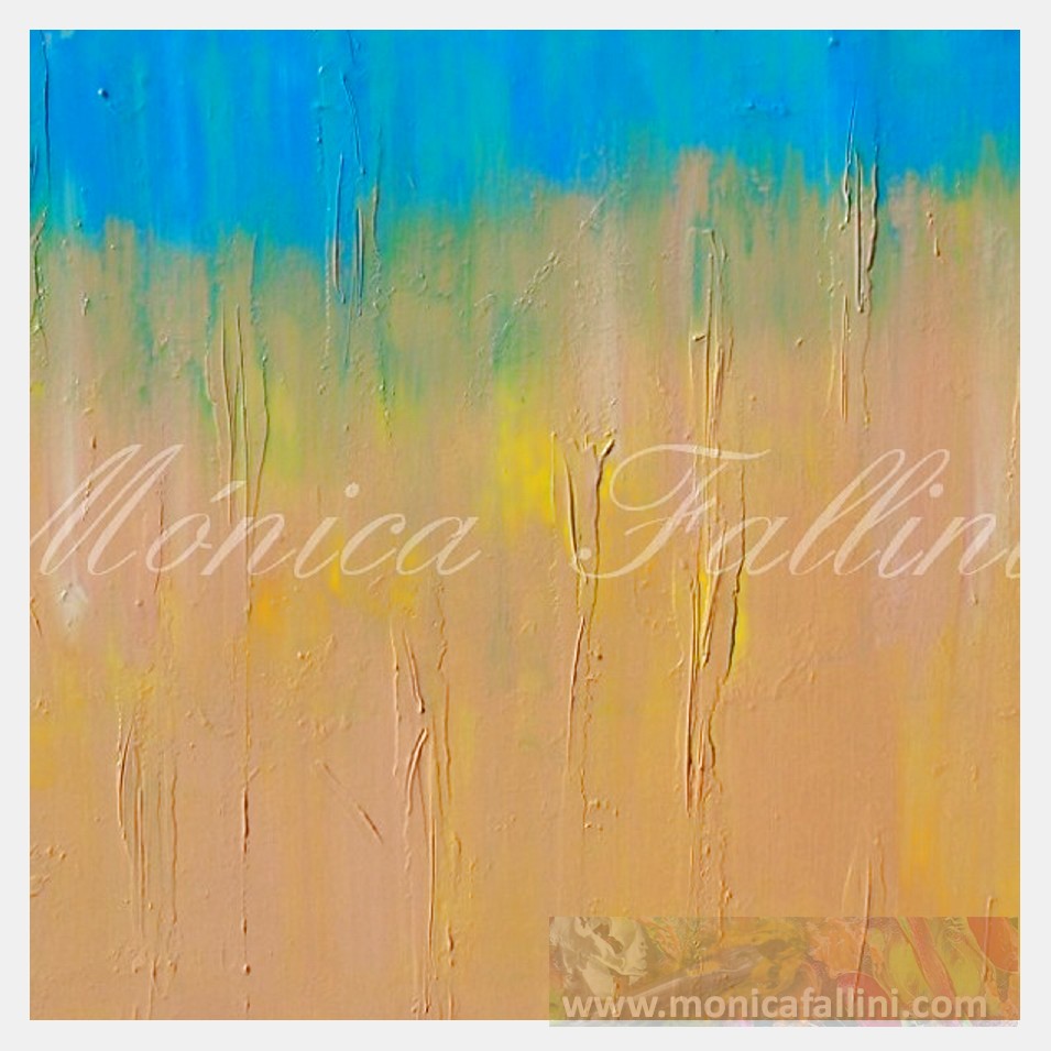 Painting titled 'Hidden pastures, abstraction' by Monica Fallini