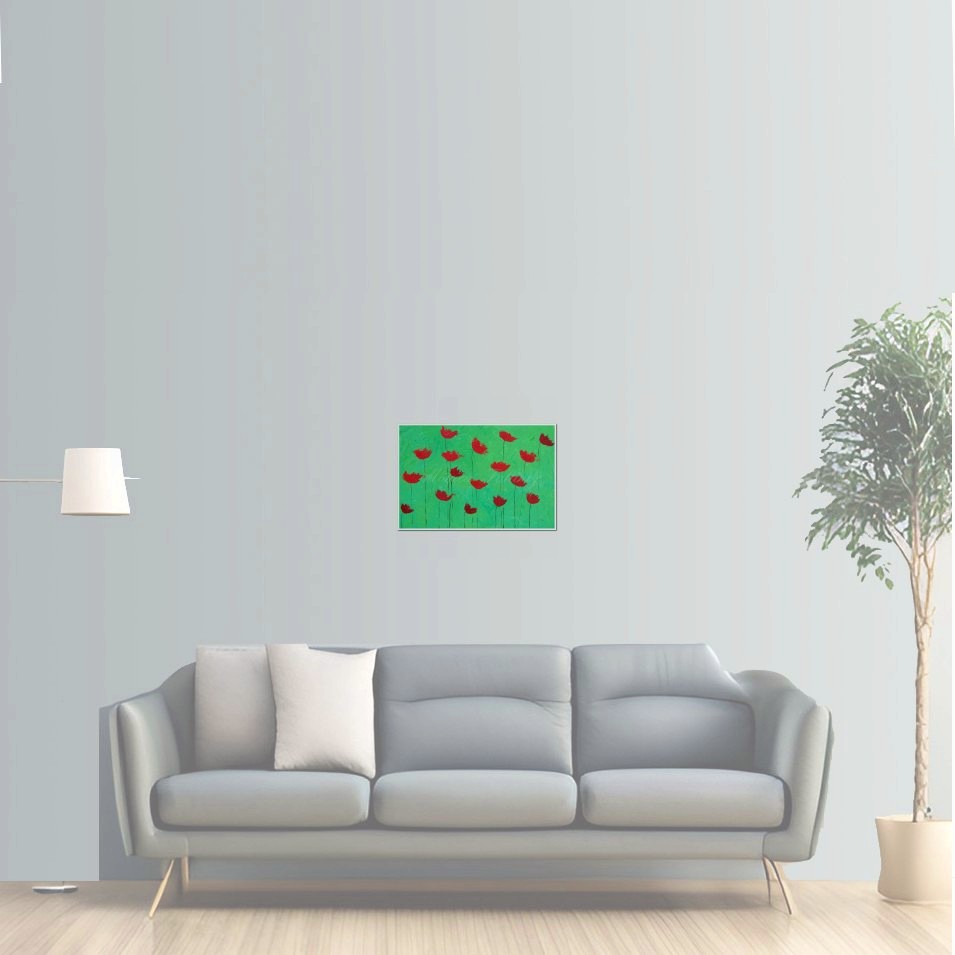 Painting titled 'Poppies providence' by Monica Fallini