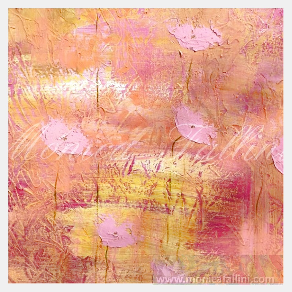 Painting titled 'Dreaming in pink' by Monica Fallini