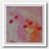 Energy field with red Poppies